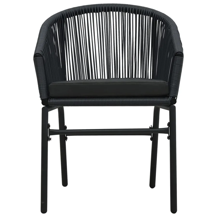 Ensemble à manger de jardin 5 pcs Noir - 5