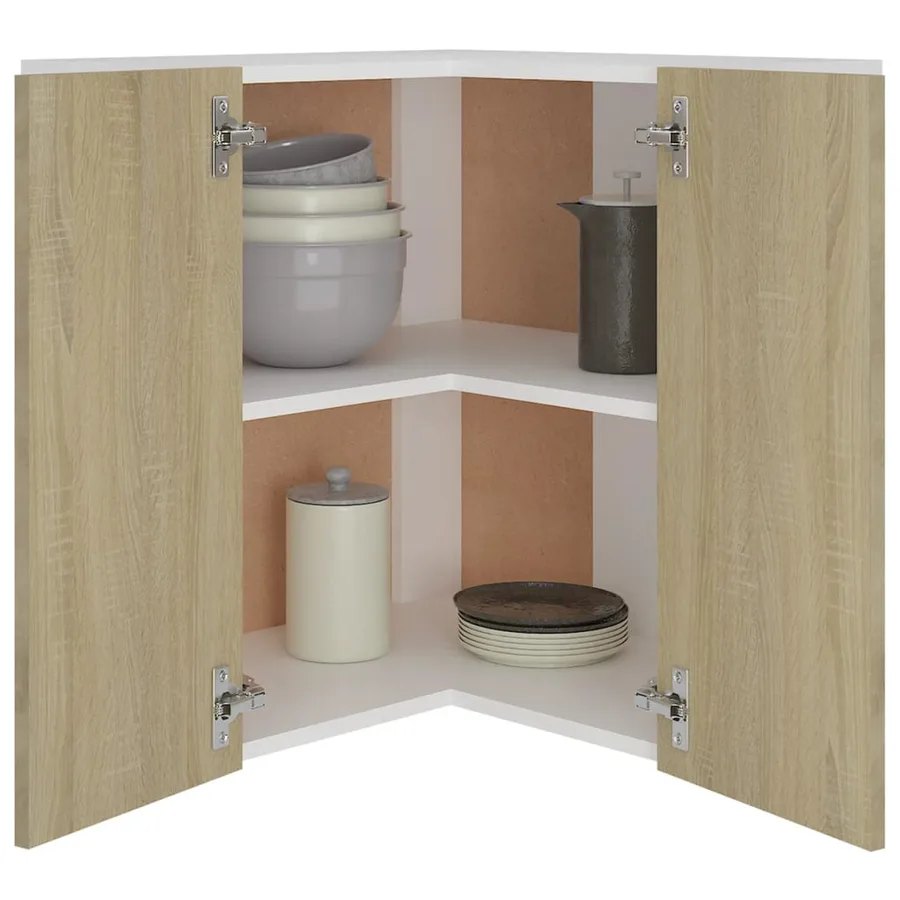 Armoire d'angle suspendue "Lyon" Chêne Sonoma 57 x 57 x 60 cm Bois d'ingénierie - 4