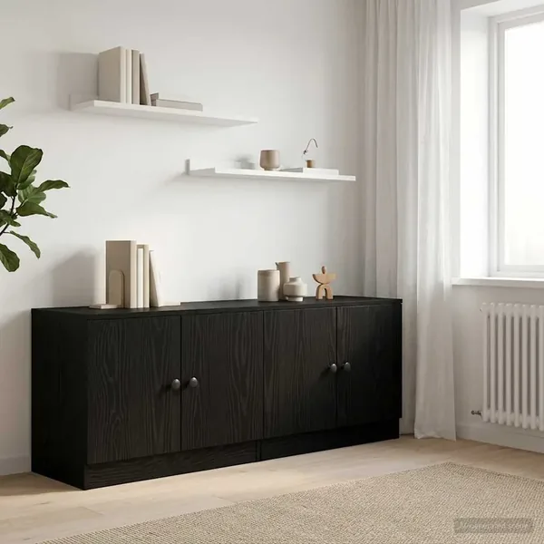 Armoire de rangement pour lit mezzanine 2 pc Chêne noir