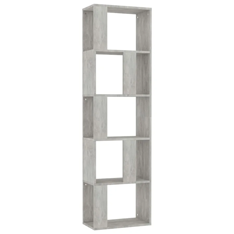Bibliothèque/Séparateur de pièce Gris béton Bois d’ingénierie - 2