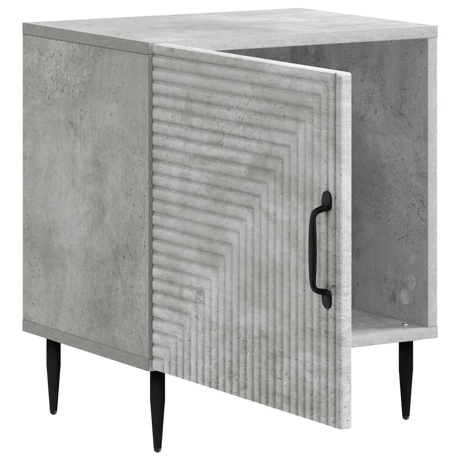 Cabinet de chevet 2 pcs Gris béton 43 x 34,5 x 50 cm - 6