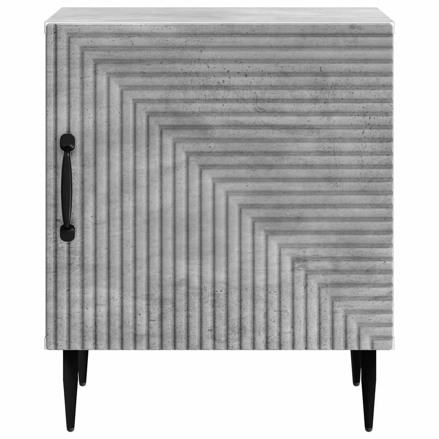 Cabinet de chevet 2 pcs Gris béton 43 x 34,5 x 50 cm - 7