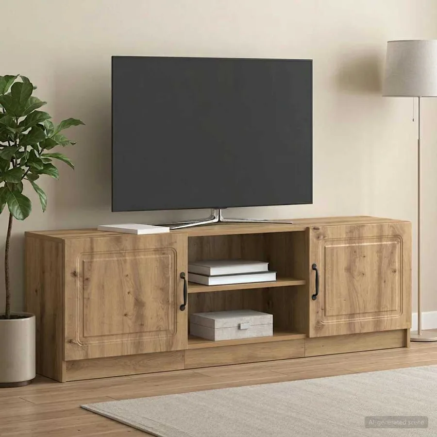 Meuble TV 150 x 31 x 47 cm Chêne artisanal Bois d'ingénierie - 4