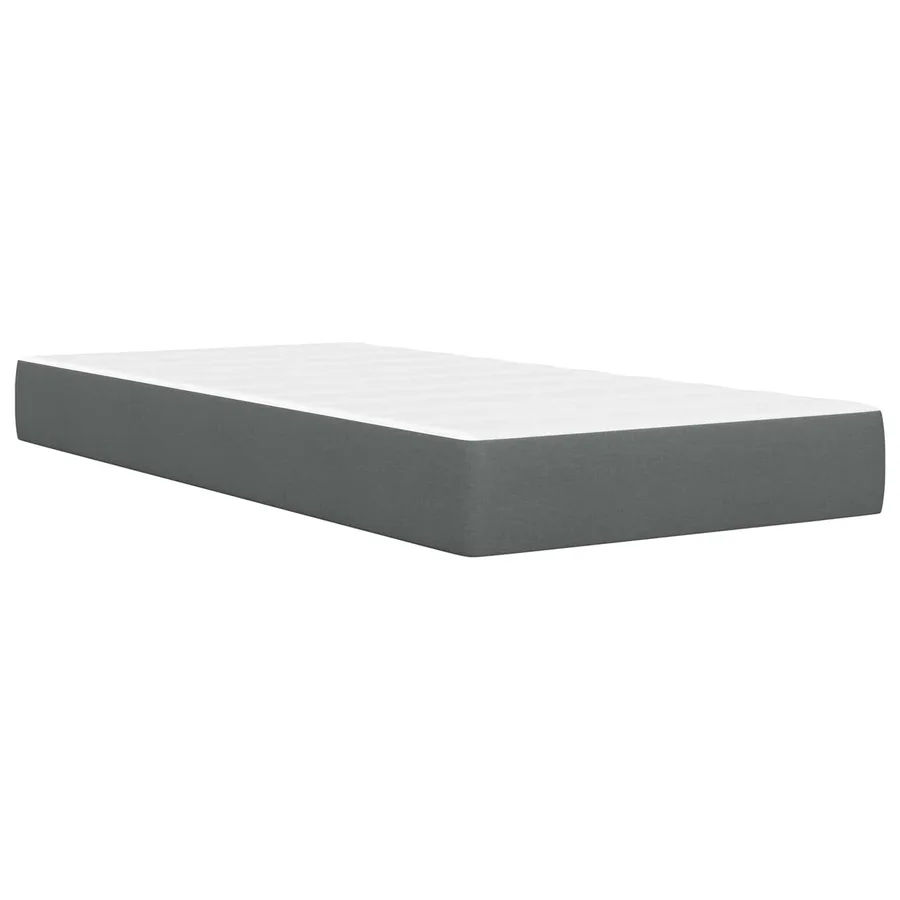 Cadre de lit avec matelas Gris 90 x 190 cm Polyester - 5