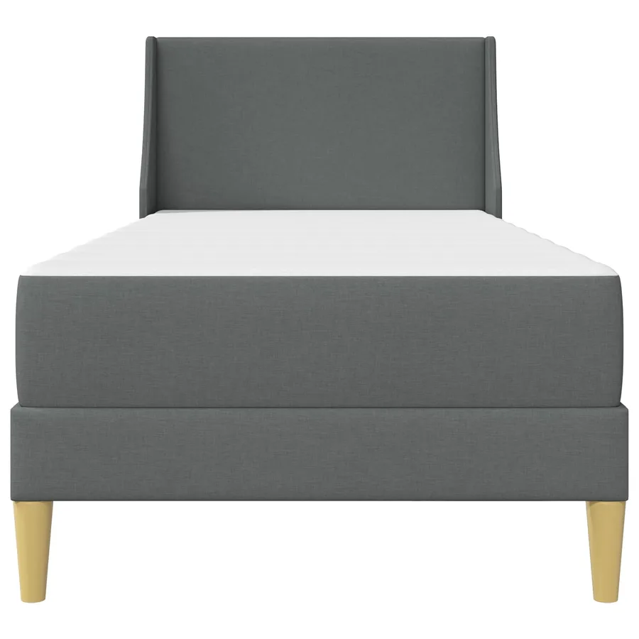 Cadre de lit avec matelas Gris 90 x 190 cm Polyester - 6