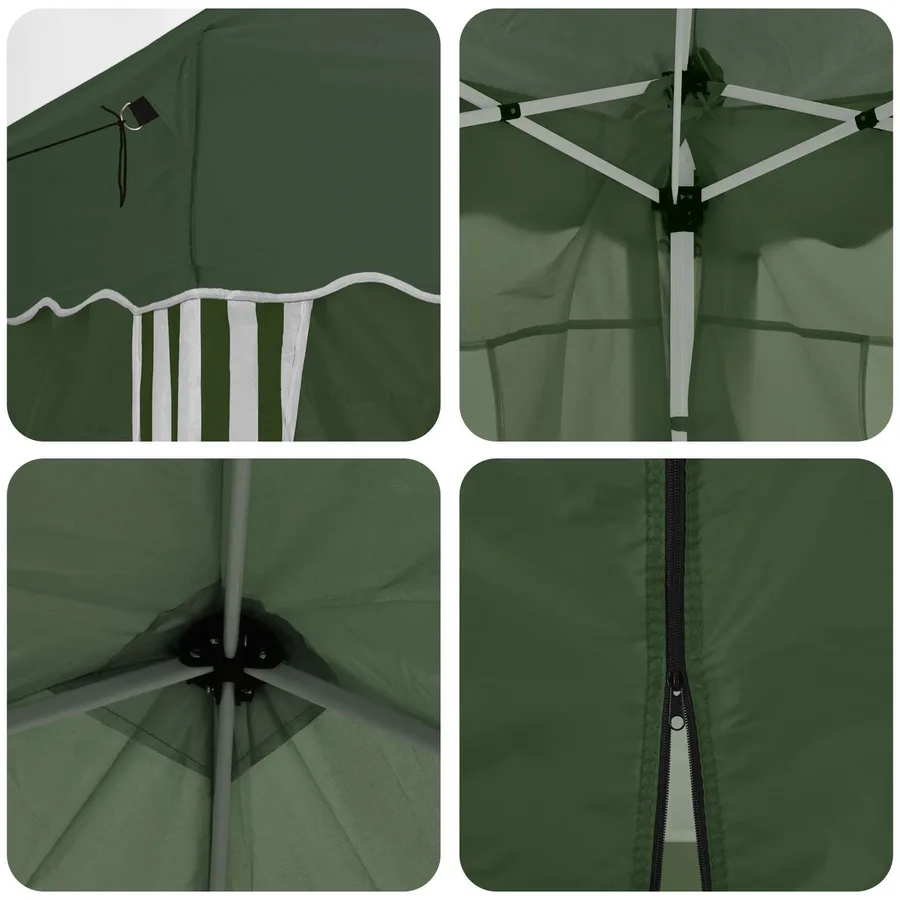 Tente de fête pop-up 575 x 288 x 245 cm Vert - 11