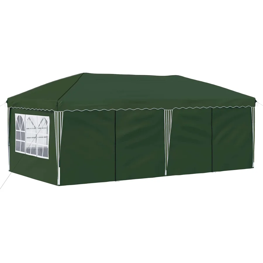 Tente de fête pop-up 575 x 288 x 245 cm Vert - 4