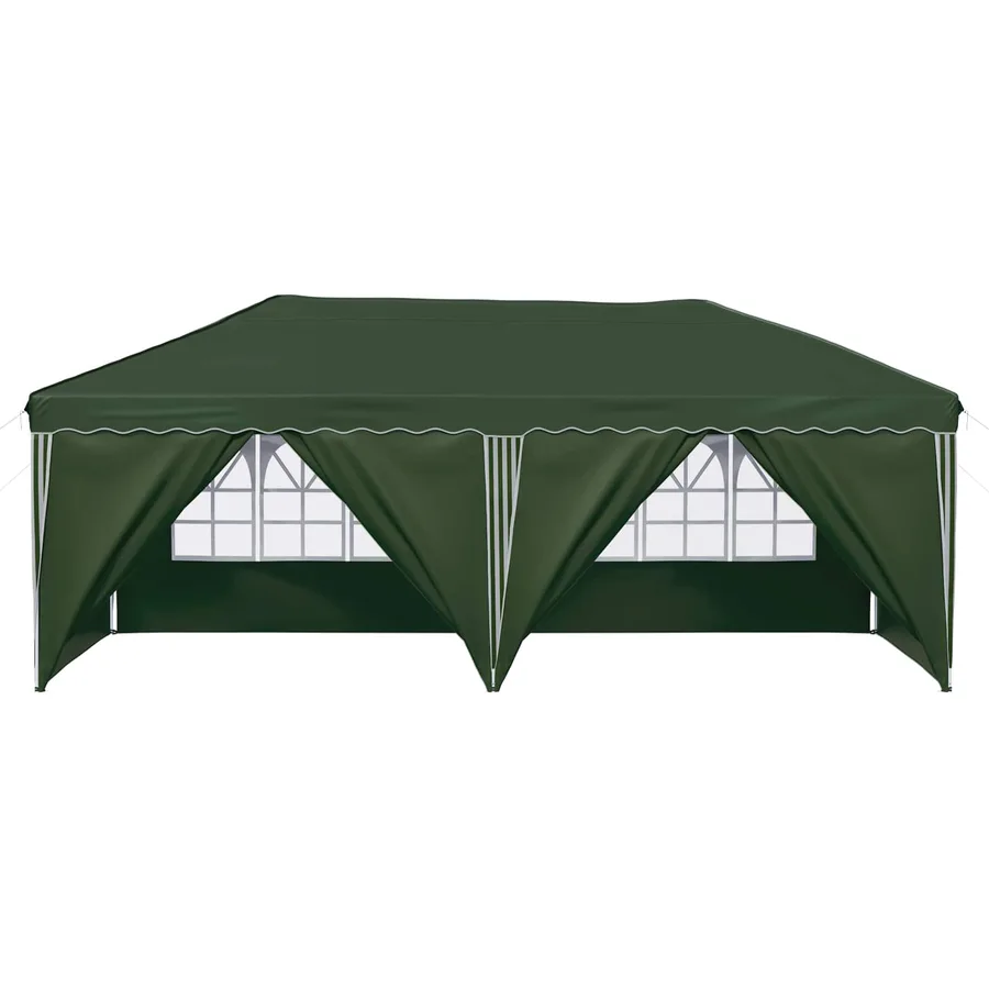 Tente de fête pop-up 575 x 288 x 245 cm Vert - 6