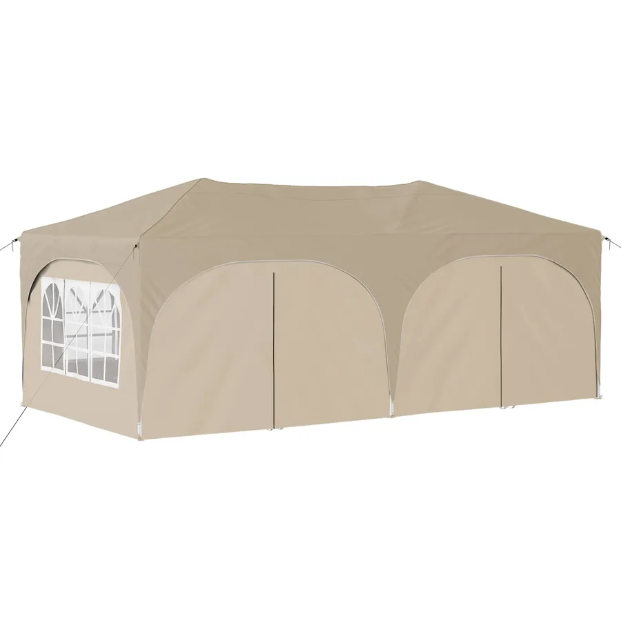 Tente de fête pop-up 575 x 288 x 245 cm Crème Tissu Oxford - 4