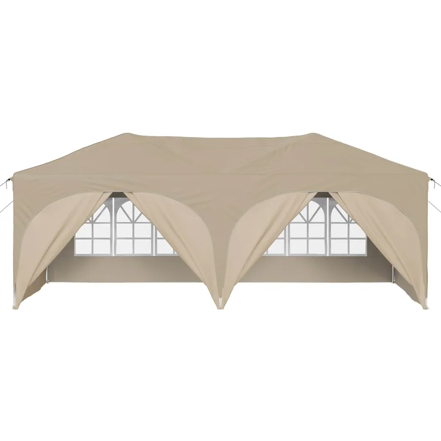 Tente de fête pop-up 575 x 288 x 245 cm Crème Tissu Oxford - 6
