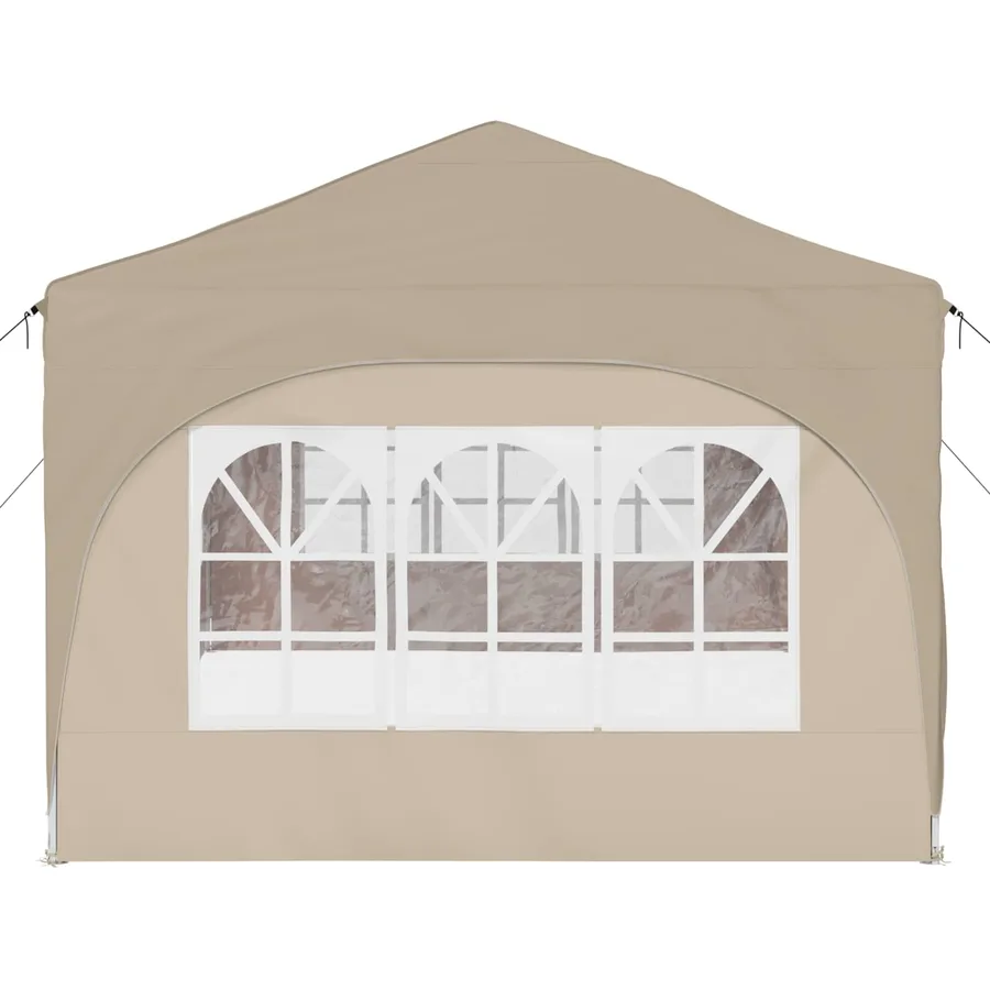 Tente de fête pop-up 575 x 288 x 245 cm Crème Tissu Oxford - 7