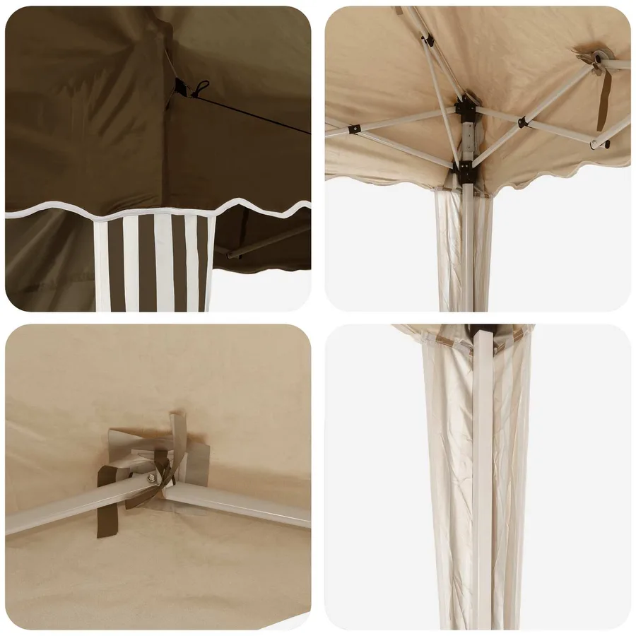 Tente de fête pop-up 575 x 289 x 245 cm Taupe - 10