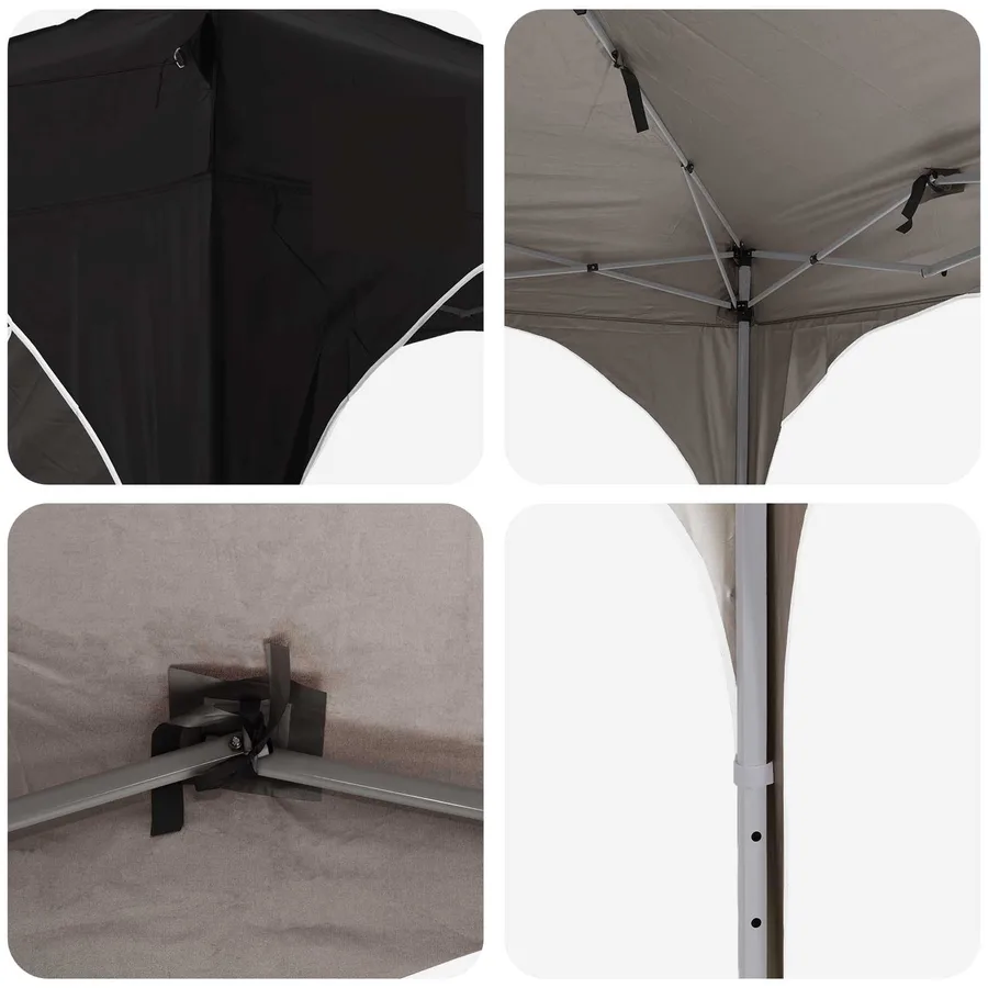 Tente de fête pop-up 575 x 288 x 245 cm Noir Tissu Oxford - 10