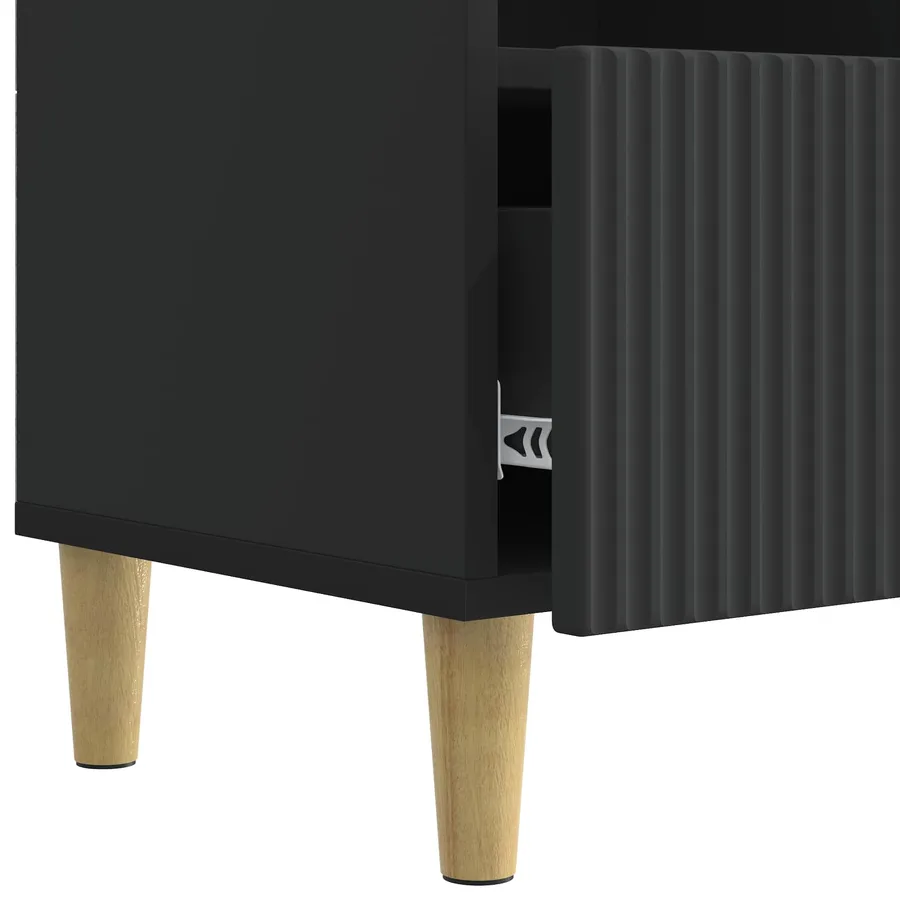 Meuble TV avec tiroir Noir 102 x 34,5 x 50 cm Bois d'ingénierie - 9