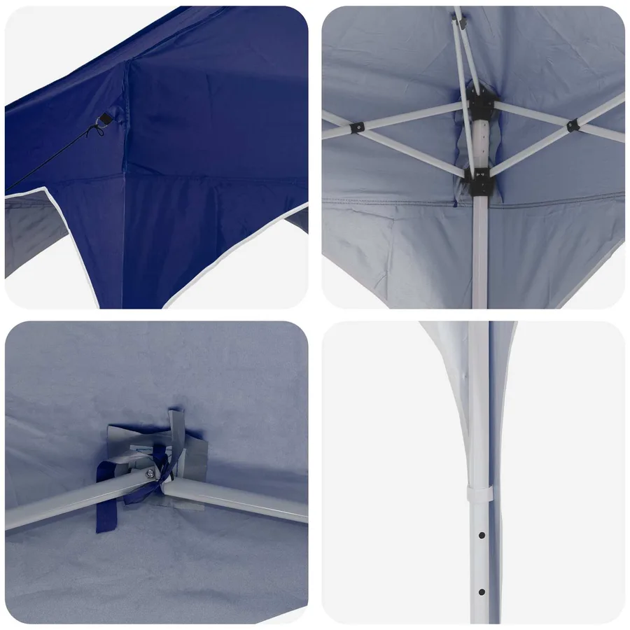 Tente de fête pop-up 575 x 288 x 245 cm Bleu Tissu Oxford - 9