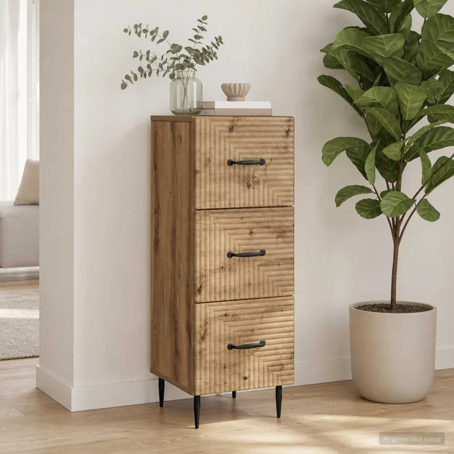 Armoire à tiroirs 33 x 34,5 x 89,5 cm Bois d'ingénierie