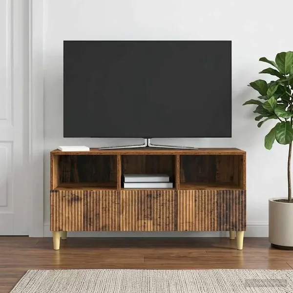 Meuble TV Bois ancien 102 x 34,5 x 50 cm Bois d'ingénierie