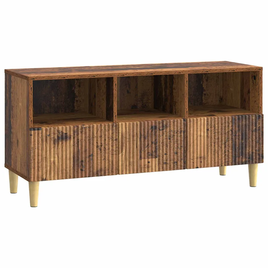 Meuble TV Bois ancien 102 x 34,5 x 50 cm Bois d'ingénierie - 2
