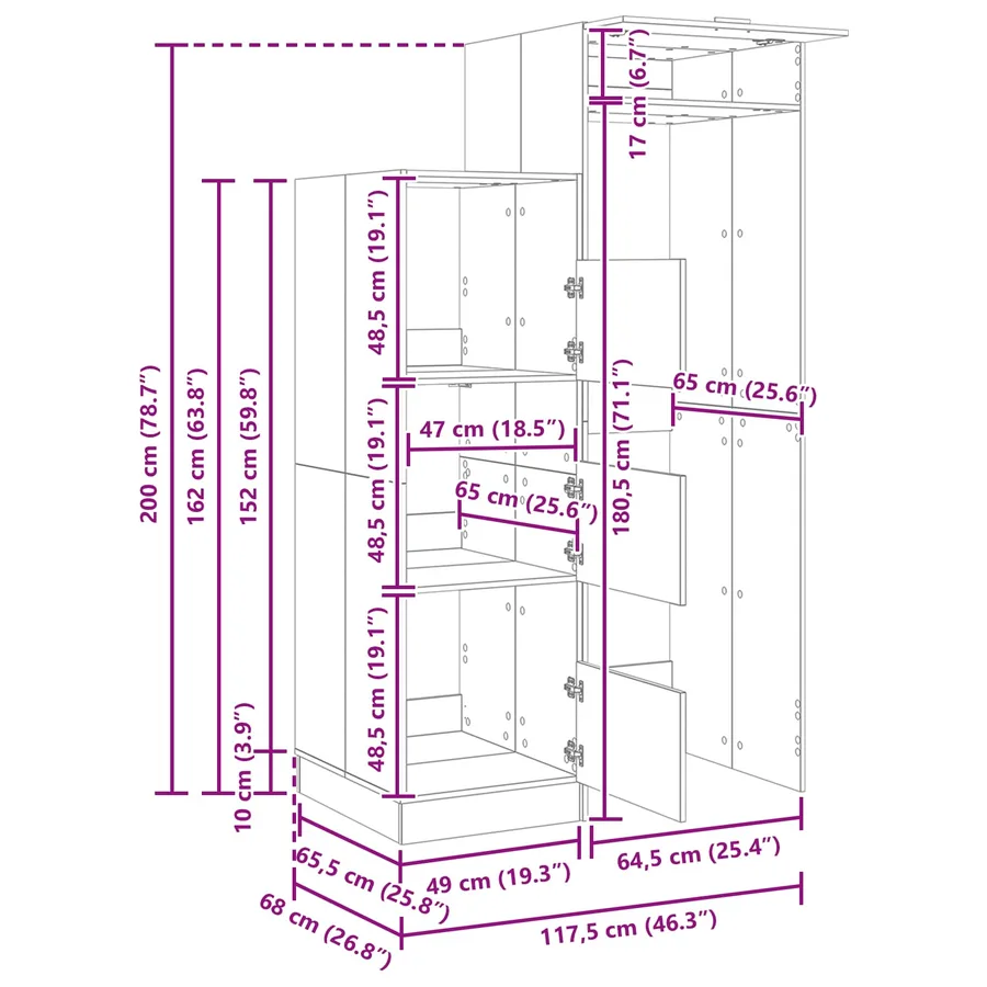 Ensemble de meubles de rangement pour la buanderie 2 pc - 12