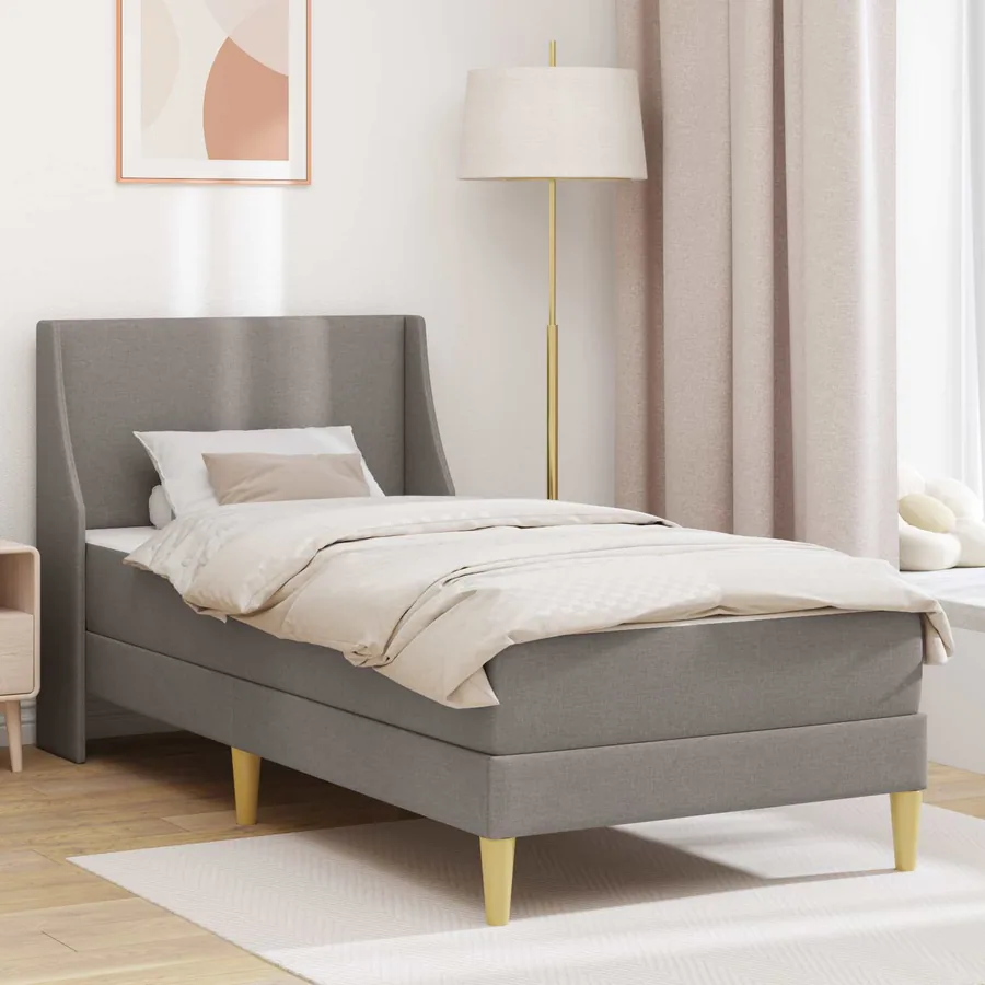 Cadre de lit avec matelas avec tête de lit Polyester