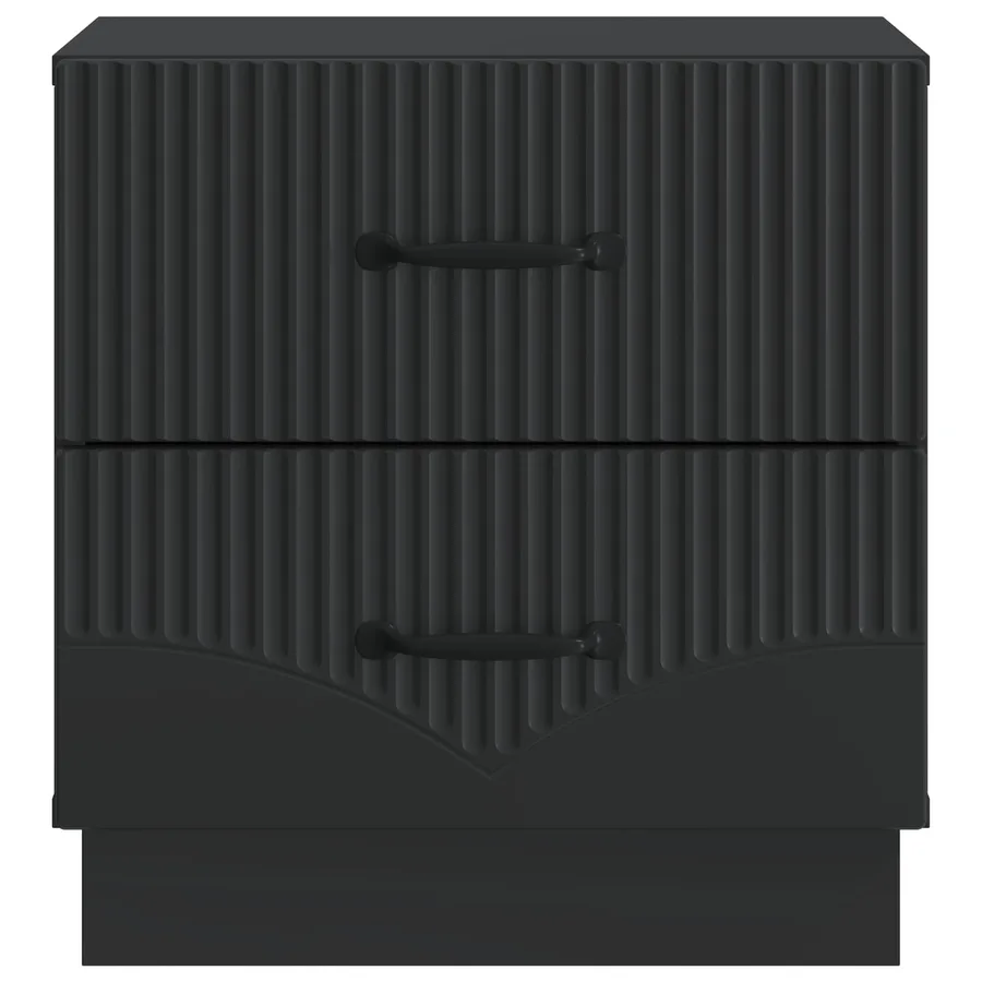 Cabinet de chevet avec tiroir 2 pcs Noir 43 x 34,5 x 44,5 cm - 7