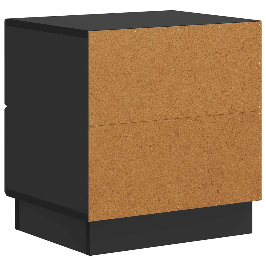Cabinet de chevet avec tiroir 2 pcs Noir 43 x 34,5 x 44,5 cm - 9