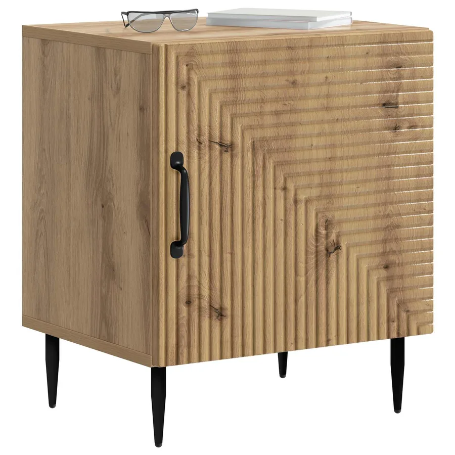 Cabinet de chevet 2 pc Chêne artisanal 43 x 34,5 x 50 cm - 3
