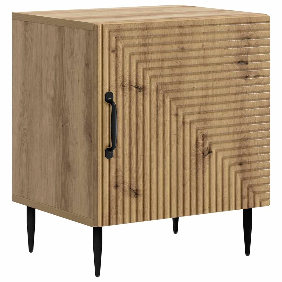 Cabinet de chevet 2 pc Chêne artisanal 43 x 34,5 x 50 cm - 5