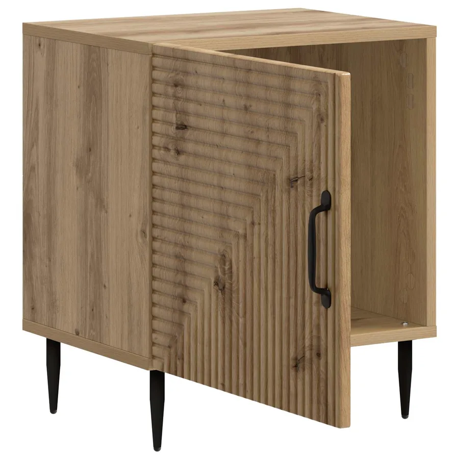 Cabinet de chevet 2 pc Chêne artisanal 43 x 34,5 x 50 cm - 6