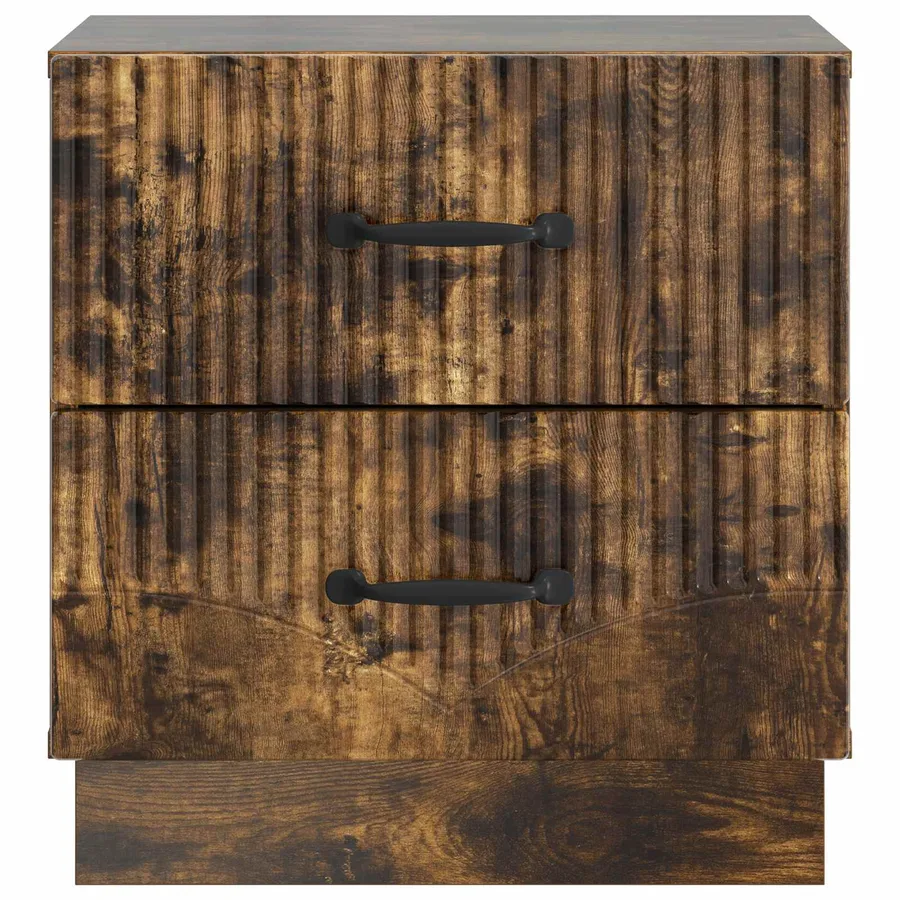Cabinet de chevet 2 pcs Chêne fumé 43 x 34,5 x 44,5 cm - 7