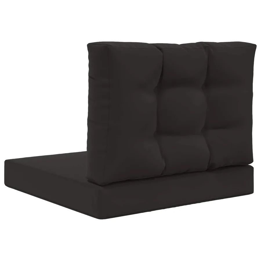 Coussin de canapé d'extérieur 2 pcs Noir Polyester - 7
