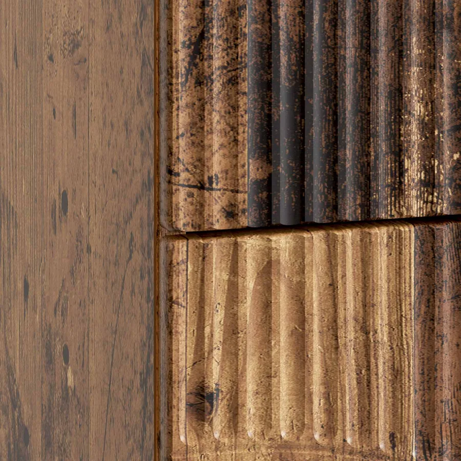 Cabinet de chevet 2 pcs Bois ancien 43 x 34,5 x 44,5 cm - 10