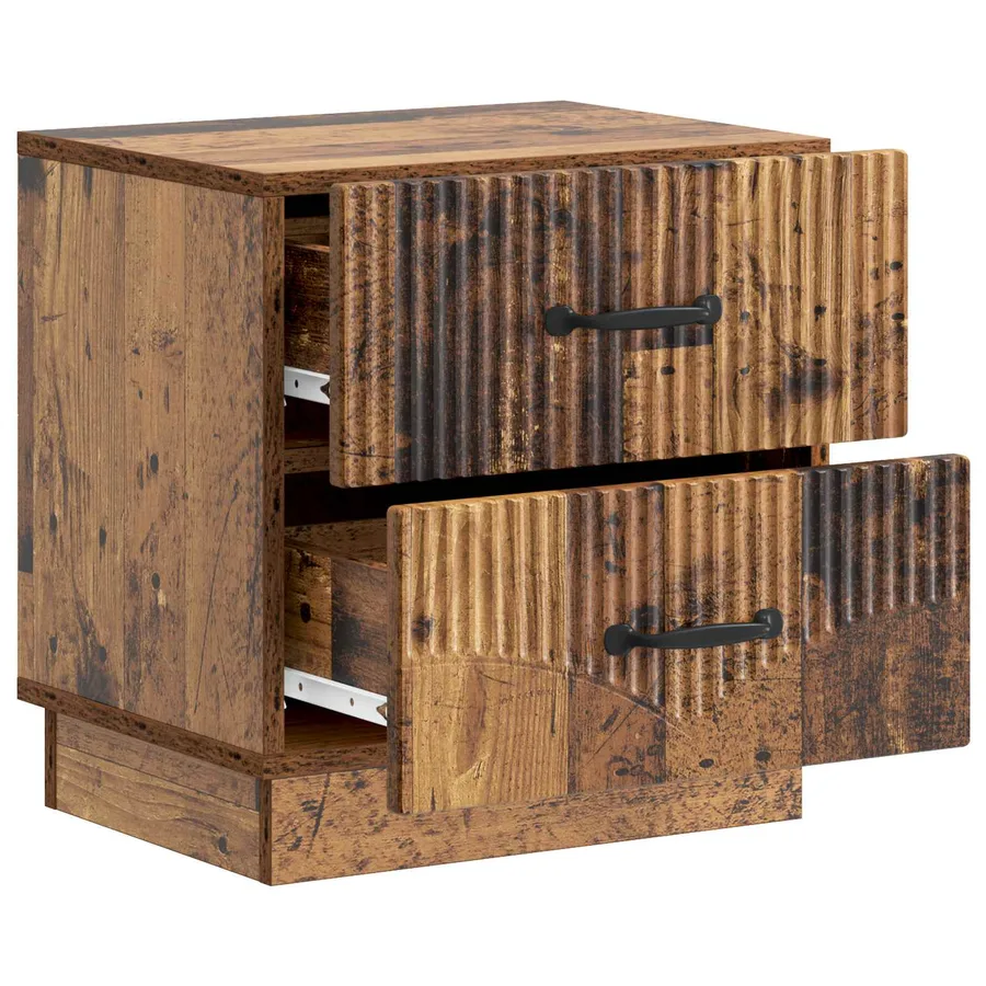 Cabinet de chevet 2 pcs Bois ancien 43 x 34,5 x 44,5 cm - 6