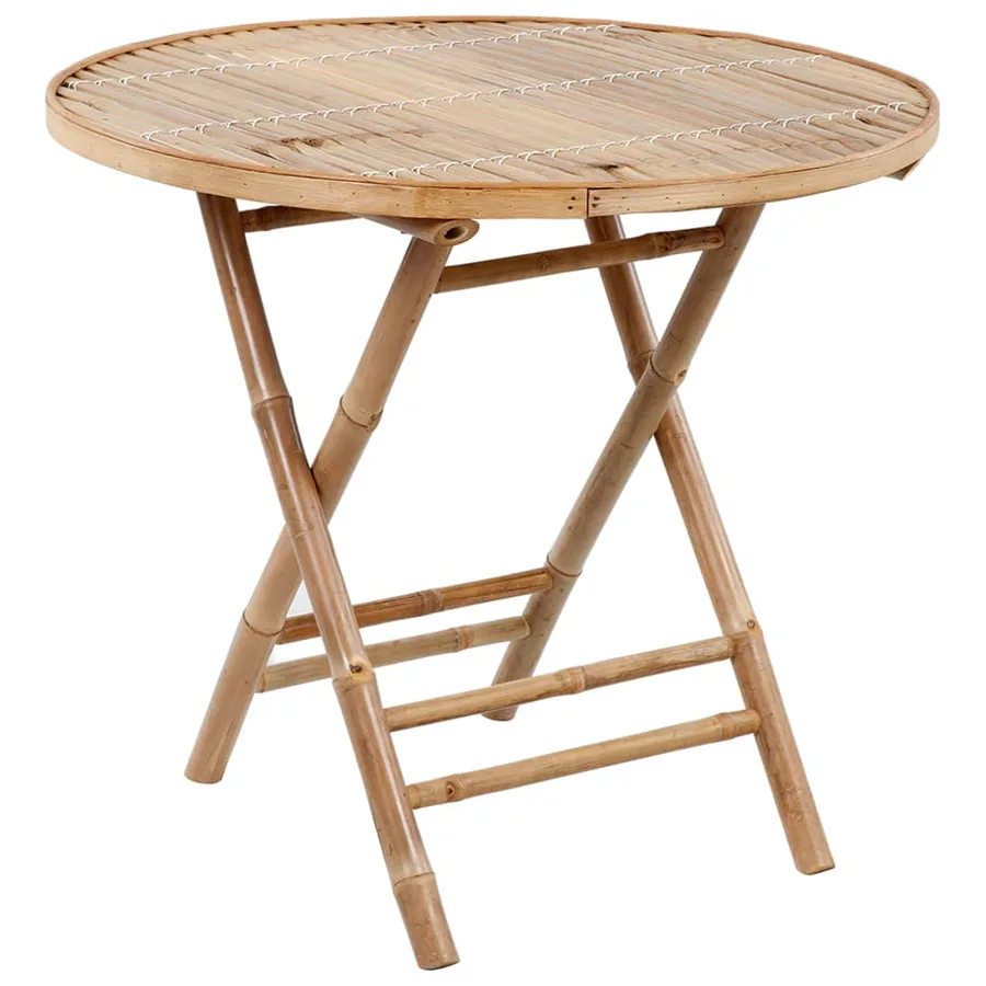 Ensemble à manger d'extérieur pliable 5pcs avec coussins Bambou - 13