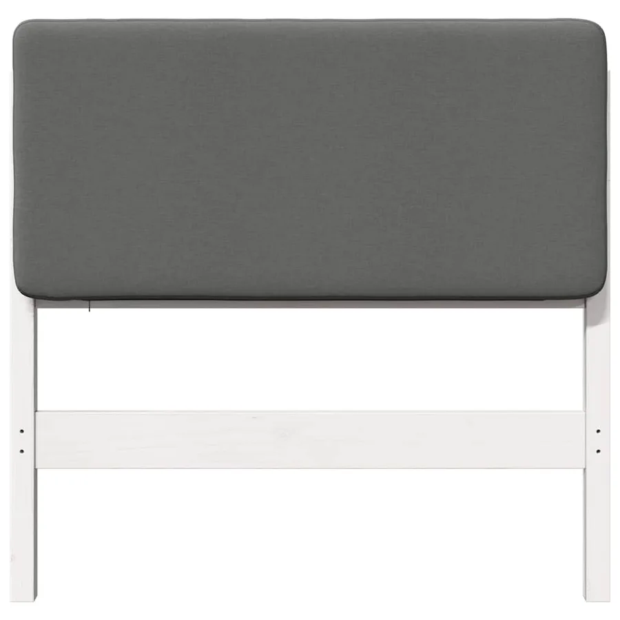 Tête de lit capitonnée Blanc et gris clair 75 cm Pin massif - 4