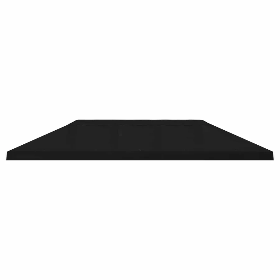 Housse de canopée de gazebo 6 x 3 m Noir Polyester 190 - 3