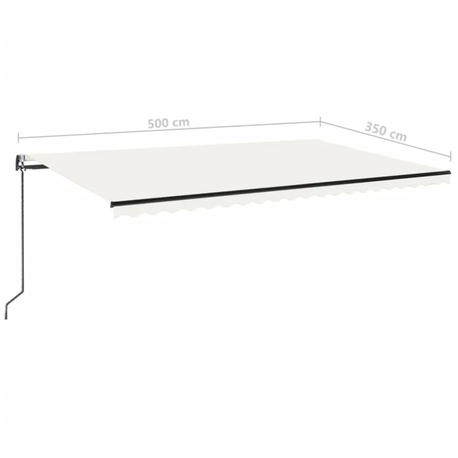 Auvent rétractable automatique 500x350 cm Crème - 9