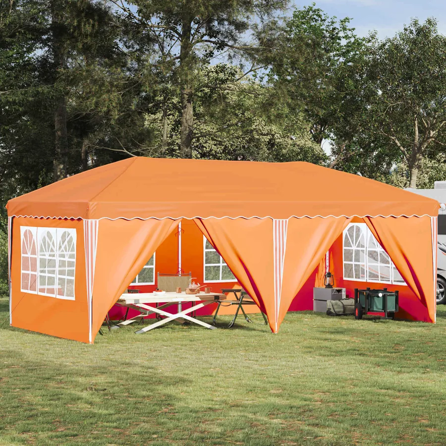 Tente de fête pop-up 575 x 288 x 245 cm Orange