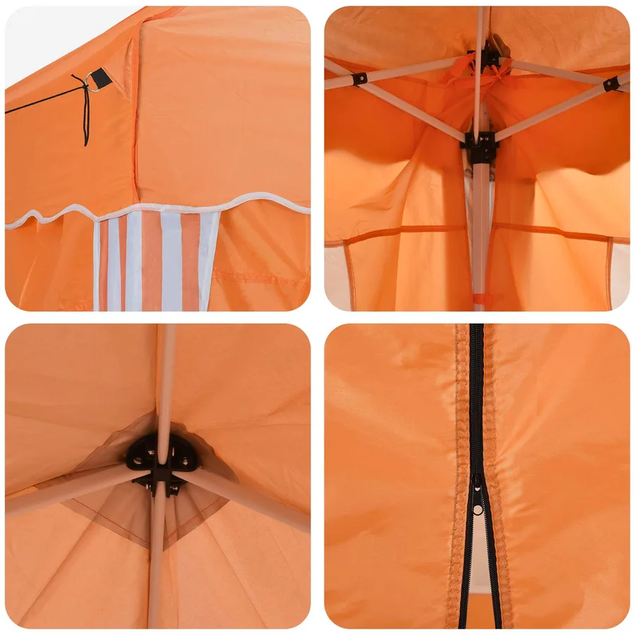 Tente de fête pop-up 575 x 288 x 245 cm Orange - 11