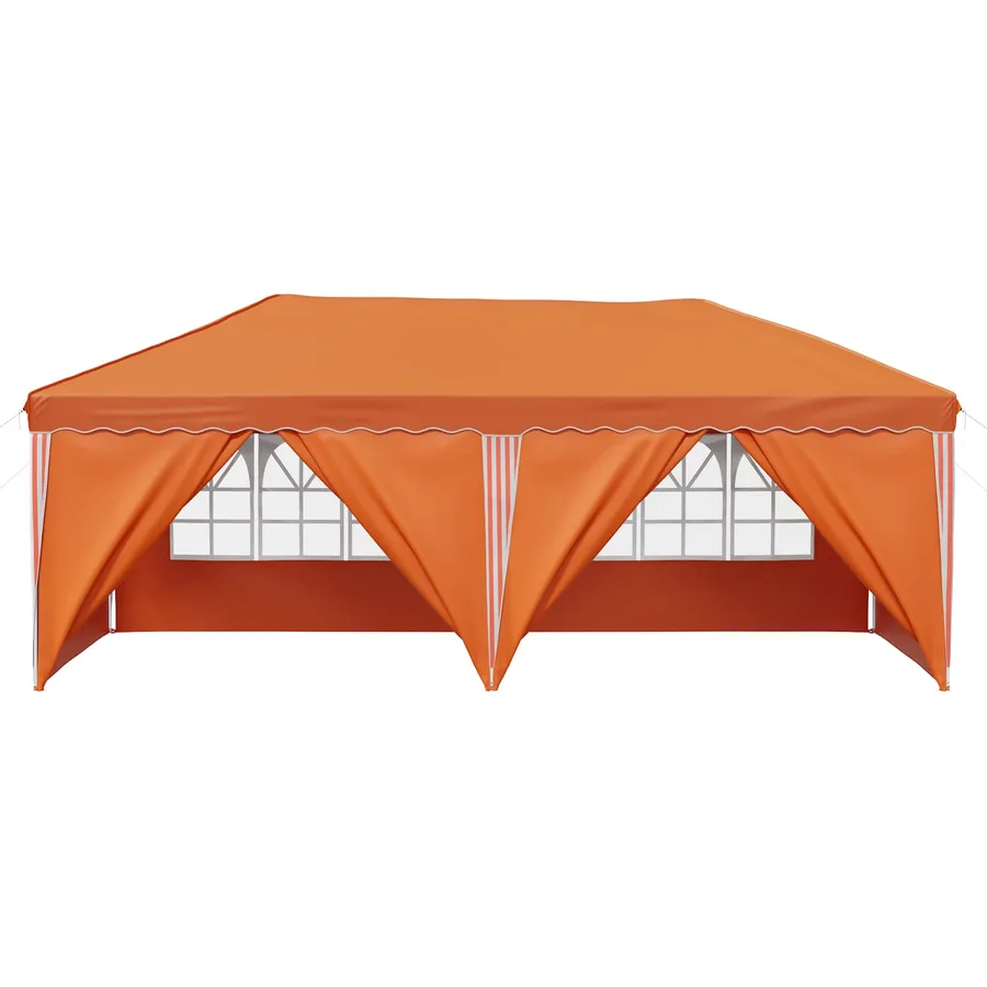 Tente de fête pop-up 575 x 288 x 245 cm Orange - 6