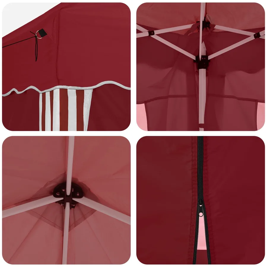 Tente de fête pop-up 575 x 288 x 245 cm Bordeaux - 11