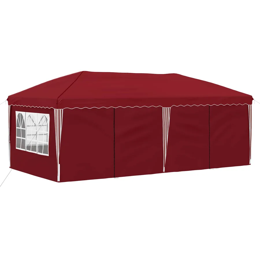 Tente de fête pop-up 575 x 288 x 245 cm Bordeaux - 4