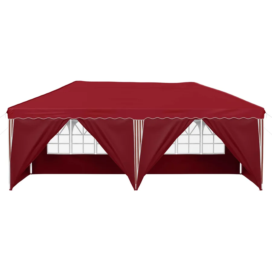 Tente de fête pop-up 575 x 288 x 245 cm Bordeaux - 6