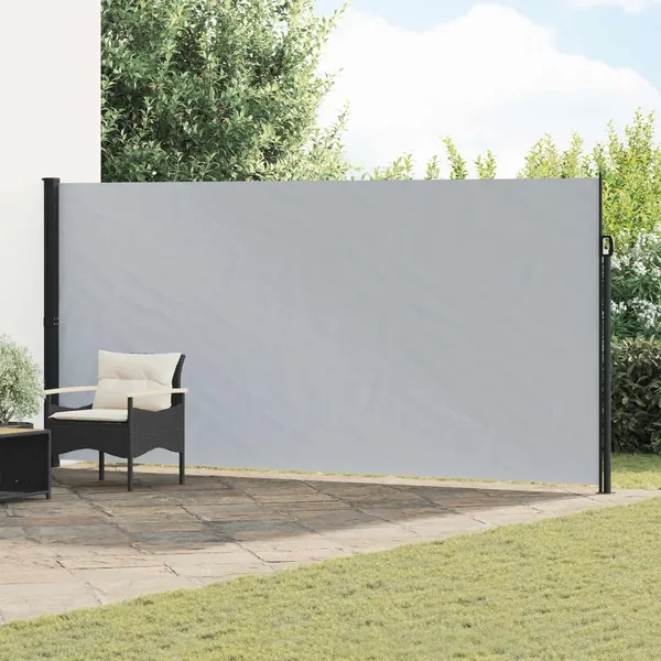 Store latéral rétractable Gris 500 x 180 cm Polyester