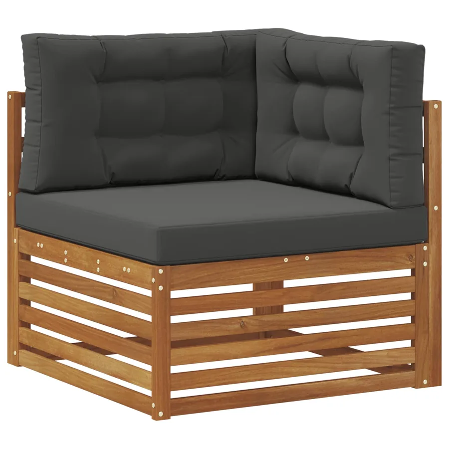 Ensemble de canapés d'extérieur 9 pcs Naturel et Anthracite - 5