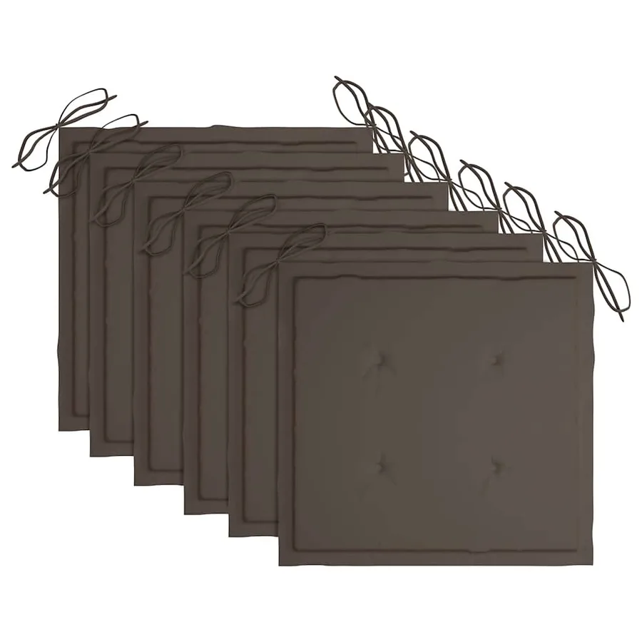 Chaises pliables de jardin avec coussins lot de 6 Bois de teck - 5
