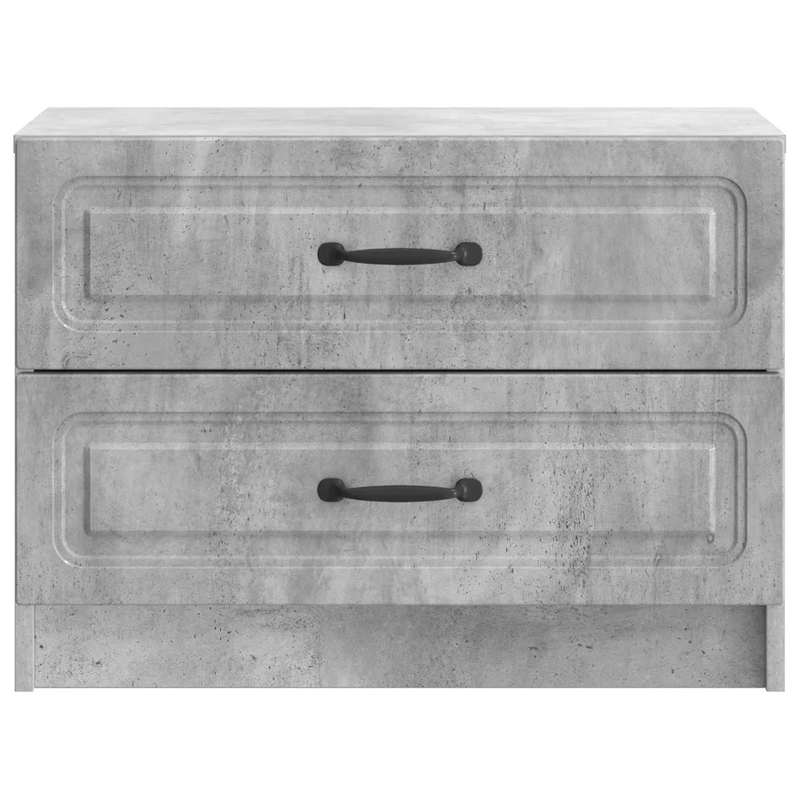 Cabinet de chevet avec tiroir Gris béton 62 x 34,5 x 44,5 cm - 5