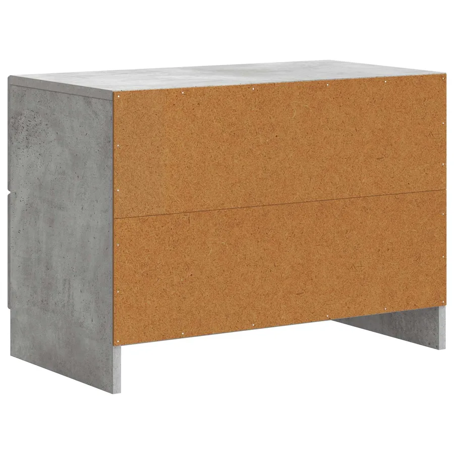 Cabinet de chevet avec tiroir Gris béton 62 x 34,5 x 44,5 cm - 7