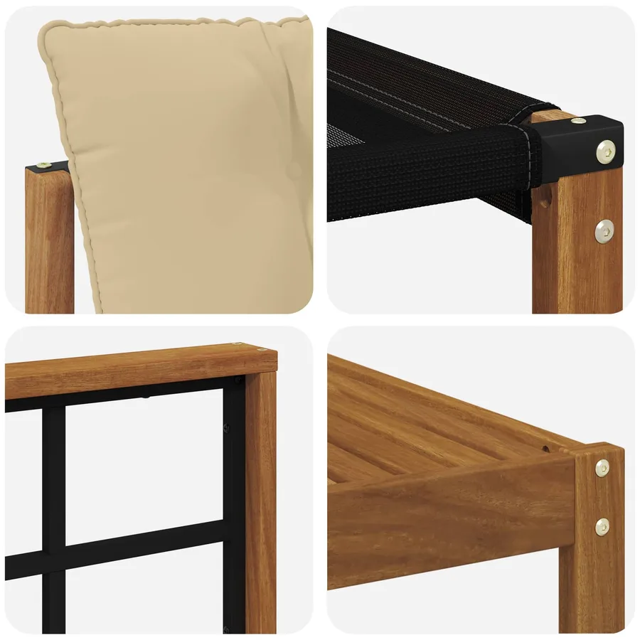 Ensemble de canapés d'extérieur 7 pcs Naturel et Beige - 9