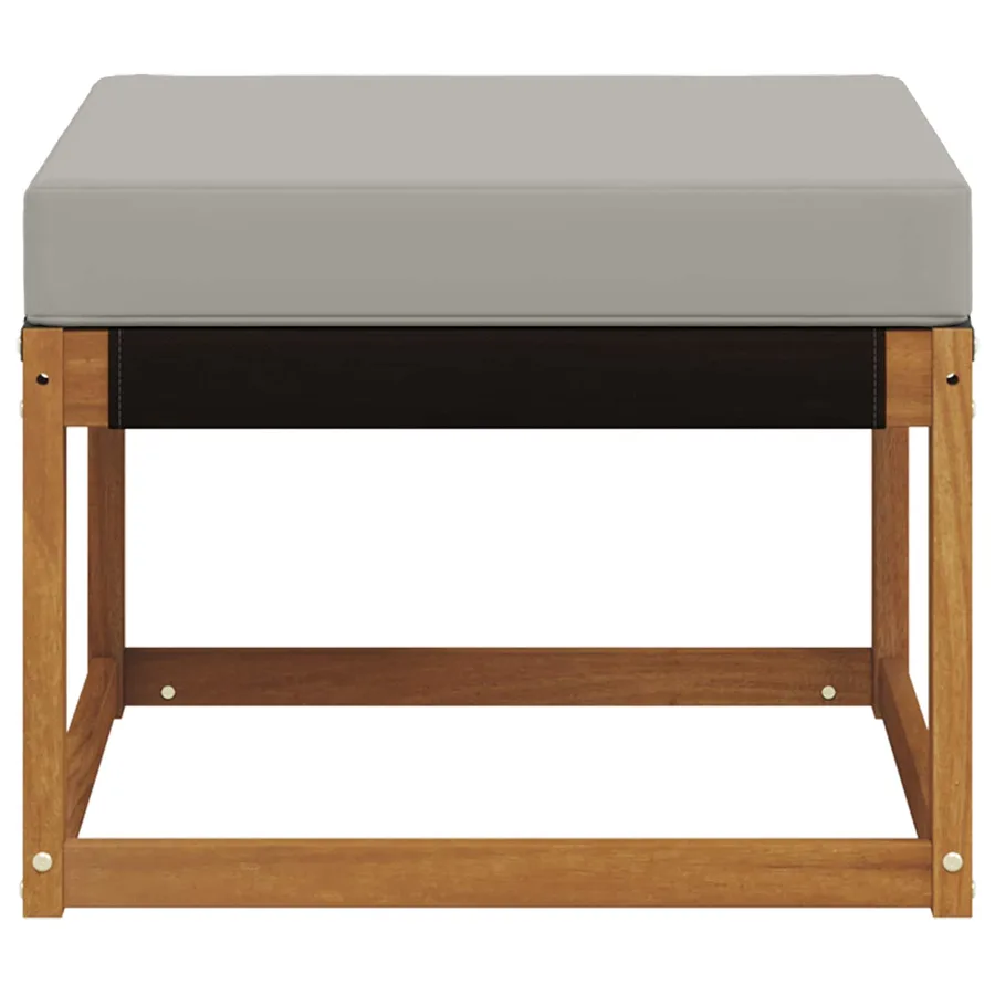 Pouf d'Extérieur Bois d'acacia massif et tissu Textilène - 5